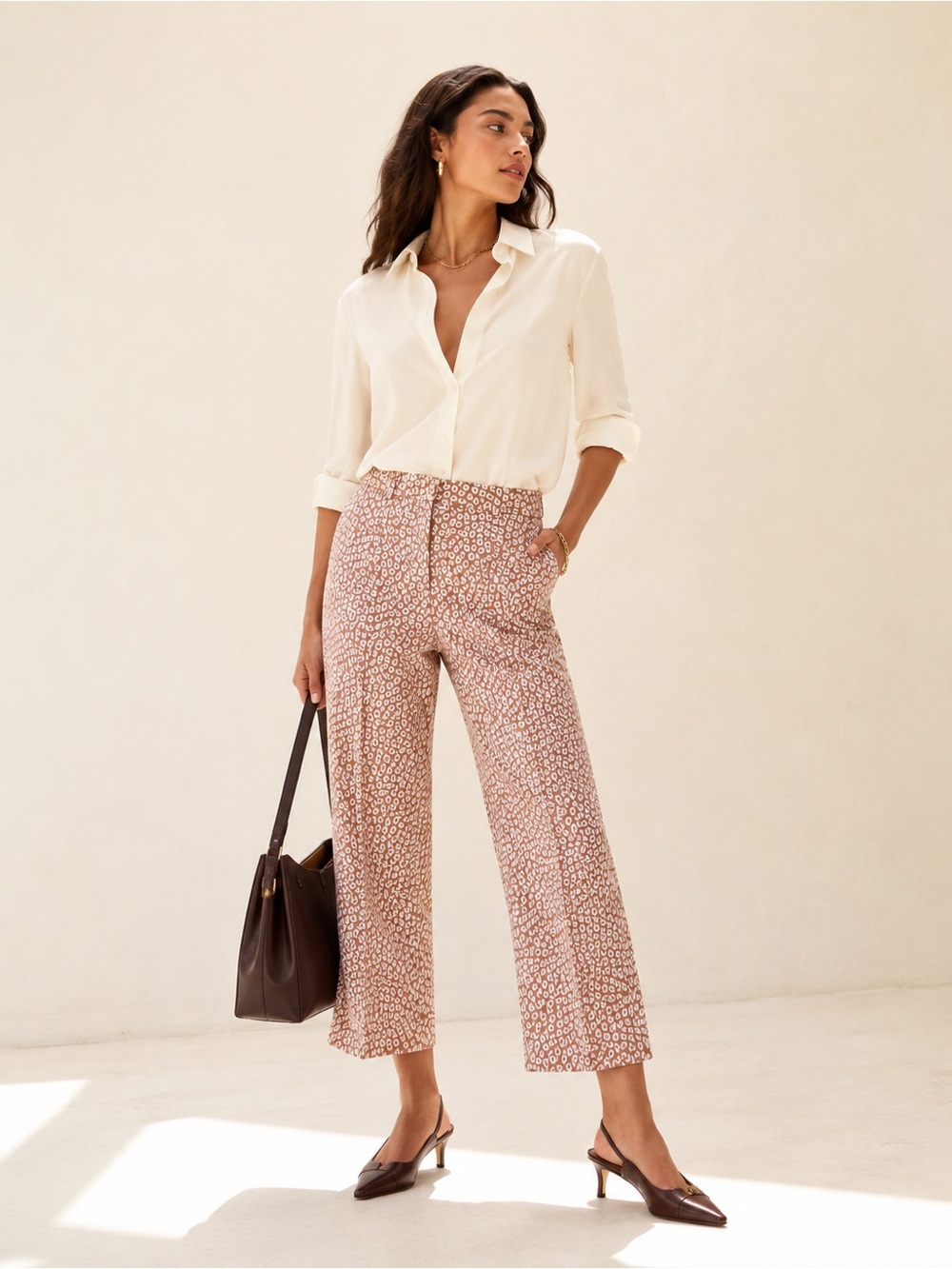 Kate Spade Runway Jacquard Crop Trousers Flare Leopard Statement Size 0